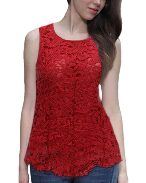 Women's Red Designer Tops 